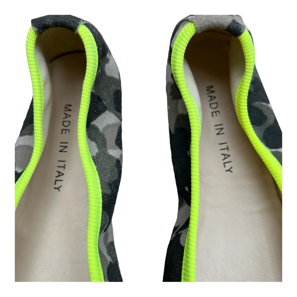 NEW Italian Factory Shoes Green Camo Ballet Flats Sz 6.5 - Picture 3 of 6